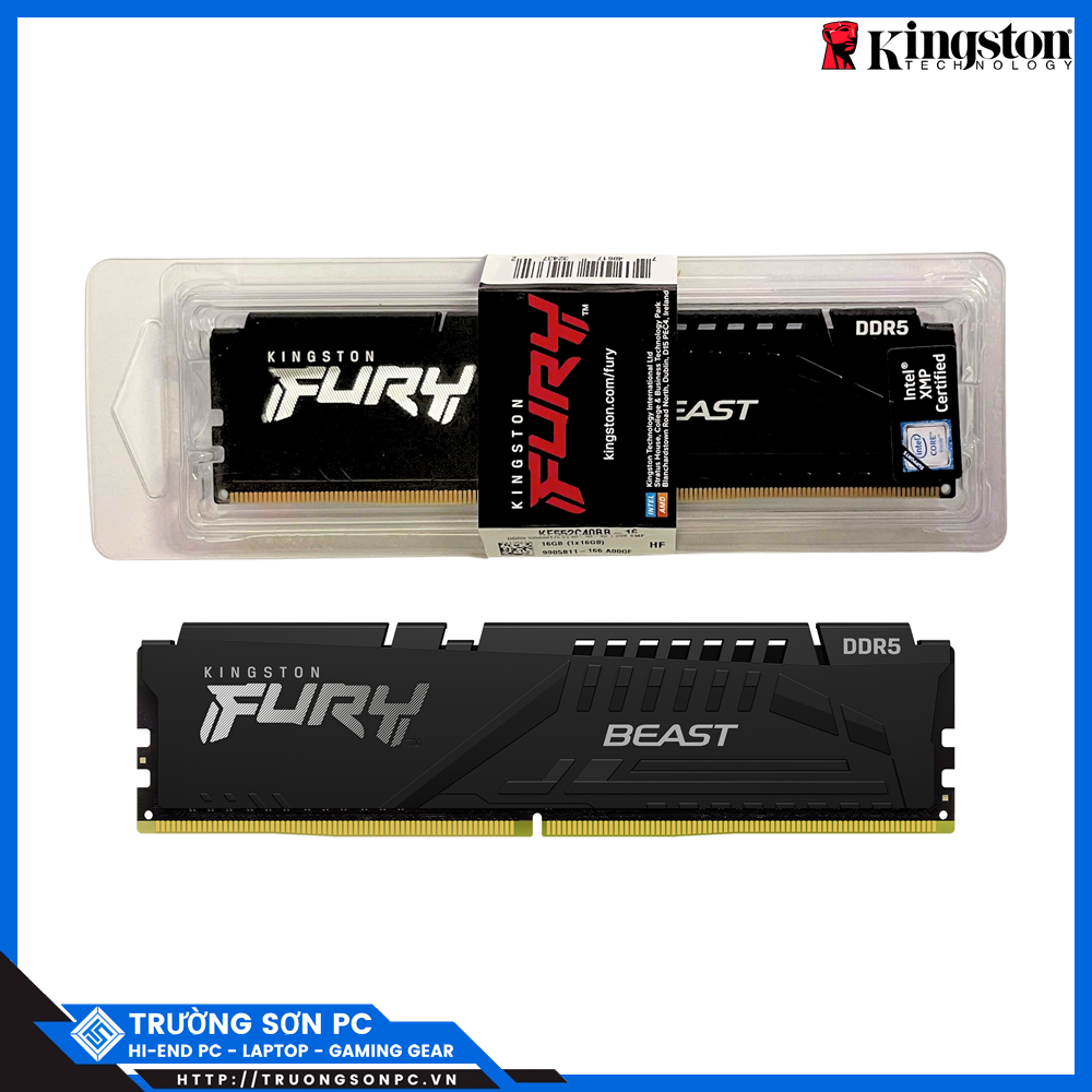 Ram Desktop KINGSTON Fury Beast (KF552C40BB-16) 16GB (1x16GB) DDR5 5200Mhz