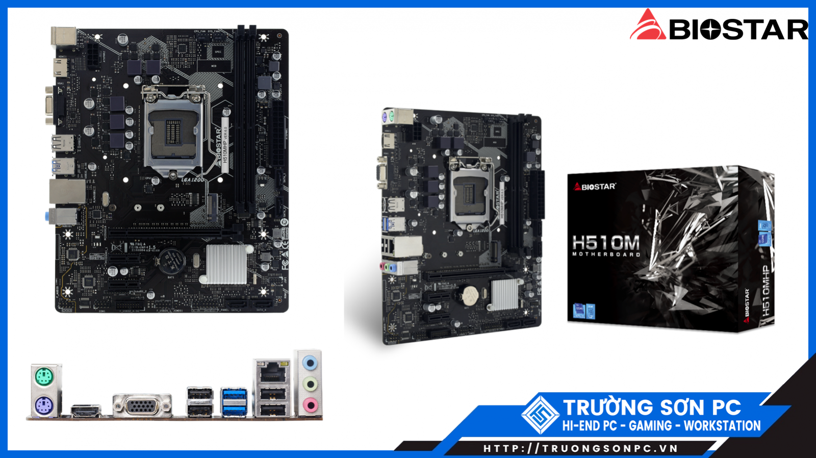 Carte Mère BIOSTAR H510MHP 2.0 Socket LGA 1200 - Micro-ATX, DDR4, 2 Slots, Occasion Fonctionnelle